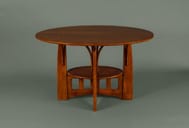 limbert style table with bent brace